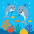 Magical Underwater World with Dolphins - DIY Painting By Numbers Kit