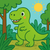 Dinosaur Expedition with Friendly T-Rex - DIY Painting By Numbers Kit