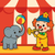Happy Circus Animal Friends - DIY Painting By Numbers Kit