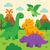 Friendly Dinosaur Park - DIY Painting By Numbers Kit Friendly Dinosaur Park - DIY Painting By Numbers Kit