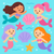 Magical Mermaid Lagoon with Sparkling Shells - DIY Painting By Numbers Kit