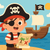 Pirate Adventure - DIY Painting By Numbers Kit