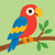 Happy Jungle Parrot - DIY Painting By Numbers Kit