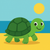 Friendly Turtle on the Beach - DIY Painting By Numbers Kit