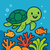 Happy Sea Turtle Adventure - DIY Painting By Numbers Kit
