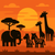 Wildlife Safari Sunset - DIY Painting By Numbers Kit