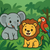 Friendly Jungle Safari Animals - DIY Painting By Numbers Kit