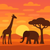 Sunny Safari Sunset - DIY Painting By Numbers Kit