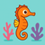 Silly Seahorse Swirl - DIY Painting By Numbers Kit