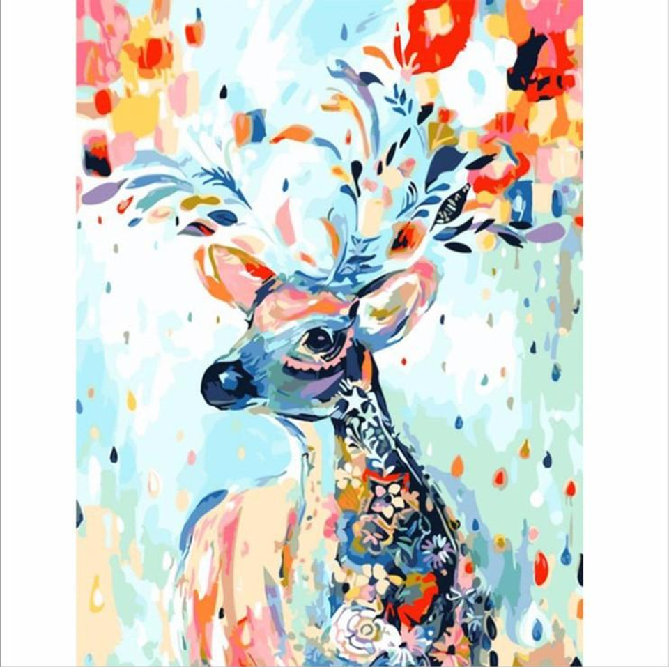 Colorful Giraffe DIY Painting By Numbers Kit