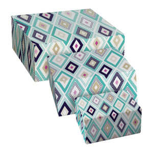 Snap-N-Store Storage Box Assortment - Small, Medium, Large - Blue Diamonds - SNS03325