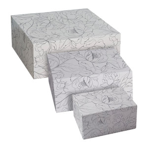 Snap-N-Store Storage Box Assortment - Small, Medium, Large - Hand Drawn Floral - SNS03327