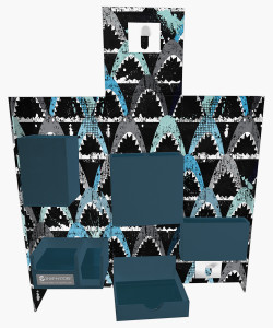 Snap-N-Store Magnetic Locker Organizer, Sharks - SNS01803