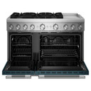 Kitchenaid® 48-Inch 6 Burner Commercial-Style Dual Fuel Range with Griddle KFDD948SAG