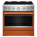 Kitchenaid® 36-Inch 6 Burner Commercial-Style Dual Fuel Range with No Preheat Air Fry Mode KFDS936SSC