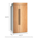 Kitchenaid® 25.5 Cu. Ft. 42" Built-In Panel-Ready Side-by-Side Refrigerator with Platinum Interior KBSN742TPA