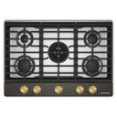 Kitchenaid® Gas-on-Metal Cooktop with an Integrated Wok Grate and CookShield™ Finish KCGK730SBE
