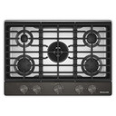 Kitchenaid® Gas-on-Metal Cooktop with an Integrated Wok Grate and CookShield™ Finish KCGK730SBE