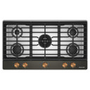 Kitchenaid® Gas-on-Metal Cooktop with an Integrated Wok Grate and CookShield™ Finish KCGK736SBE