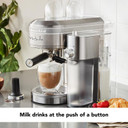 Kitchenaid® Metal Semi-Automatic Espresso Machine and Automatic Milk Frother Attachment Bundle KES6504SX