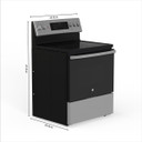 Electric Range, 5 cu. ft. Capacity, 30 inch Exterior Width, True Convection, 5 Burners, Storage Drawer, Air Fry, Self Clean, 3,000 W Highest Element