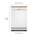 Whirlpool® Heavy-Duty Dishwasher with 1-Hour Wash Cycle WDP370PAHW