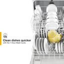 Whirlpool® Heavy-Duty Dishwasher with 1-Hour Wash Cycle WDP370PAHB