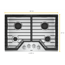 30-inch Gas Cooktop with EZ-2-Lift™ Hinged Cast-Iron Grates WCG55US0HS