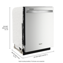 Whirlpool® Fingerprint Resistant Dishwasher with 3rd Rack & Large Capacity WDT970SAKZ