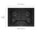 30-inch Gas Cooktop with EZ-2-Lift™ Hinged Cast-Iron Grates WCG55US0HB