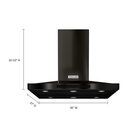 Kitchenaid® 36" Island-Mount, 3-Speed Canopy Hood KVIB606DBS