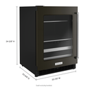 Kitchenaid® 24 Beverage Center with Glass Door and Metal-Front Racks and PrintShield™ Finish KUBL314KBS