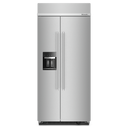 Kitchenaid® 20.8 Cu. Ft. 36" Built-In Side-by-Side Refrigerator with Ice and Water Dispenser KBSD706MPS