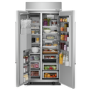 Kitchenaid® 20.8 Cu. Ft. 36" Built-In Side-by-Side Refrigerator with Ice and Water Dispenser KBSD706MPS