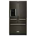 Kitchenaid® 25.8 Cu. Ft. 36" Multi-Door Freestanding Refrigerator with Platinum Interior Design and PrintShield™ Finish KRMF706EBS