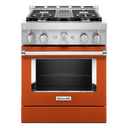 KitchenAid® 30'' Smart Commercial-Style Gas Range with 4 Burners KFGC500JSC