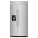 Kitchenaid® 25.1 Cu. Ft. 42" Built-In Side-by-Side Refrigerator with Ice and Water Dispenser KBSD702MSS