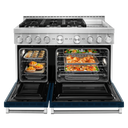 KitchenAid® 48'' Smart Commercial-Style Gas Range with Griddle KFGC558JIB