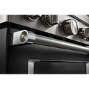 KitchenAid® 30'' Smart Commercial-Style Dual Fuel Range with 4 Burners KFDC500JBK