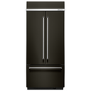 Kitchenaid® 20.8 Cu. Ft. 36" Width Built In Stainless Steel French Door Refrigerator with Platinum Interior Design KBFN506EBS