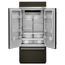 Kitchenaid® 20.8 Cu. Ft. 36 Width Built In Stainless Steel French Door Refrigerator with Platinum Interior Design KBFN506EBS