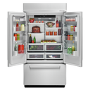 Kitchenaid® 24.2 Cu. Ft. 42" Width Built-In Panel Ready French Door Refrigerator with Platinum Interior Design KBFN502EPA