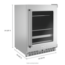 Kitchenaid® 24 Beverage Center with Glass Door and Metal-Front Racks KUBR314KSS