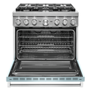 KitchenAid® 36'' Smart Commercial-Style Dual Fuel Range with 6 Burners KFDC506JMB