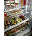 Kitchenaid® 23.8 cu. ft. 36" Counter-Depth French Door Platinum Interior Refrigerator with PrintShield™ Finish KRFC704FPS