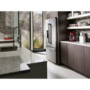 Kitchenaid® 23.8 cu. ft. 36" Counter-Depth French Door Platinum Interior Refrigerator with PrintShield™ Finish KRFC704FPS