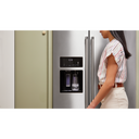 Kitchenaid® 22.6 cu ft. Counter-Depth Side-by-Side Refrigerator with Exterior Ice and Water and PrintShield™ finish KRSC703HPS