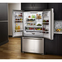 Kitchenaid® 25 cu.ft. 36-Width Standard Depth French Door Refrigerator with Interior Dispense KRFF305ESS