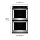 Kitchenaid® 30 Double Wall Oven with Even-Heat™ True Convection KODE500ESS