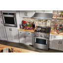 KitchenAid® 30'' Smart Commercial-Style Gas Range with 4 Burners KFGC500JSS